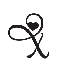 Signature Heart Initial Tattoo