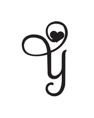 Signature Heart Initial Tattoo